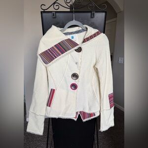 Sparrow Cream Jacket with Multicolor Accents
